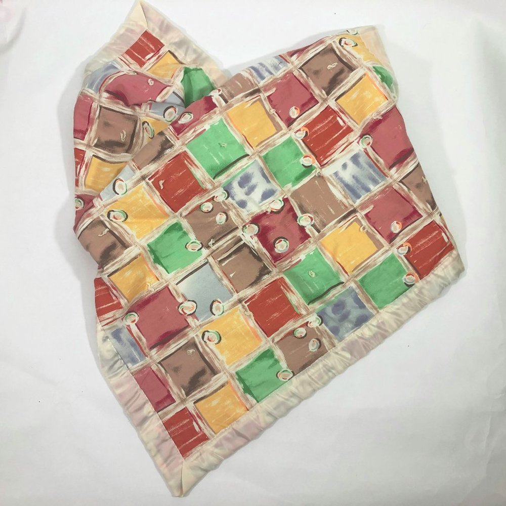 EUC Watercolor Pastels Print Lined Throw